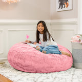 Jaxx Cocoon 4 Foot Kids Bean Bag Chair and Crash Pad - Faux Fur
