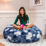 Jaxx Cocoon 4 Foot Kids Bean Bag Chair and Crash Pad - Faux Fur