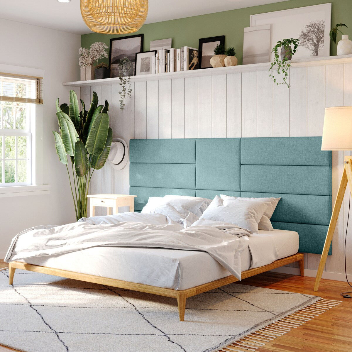 Jaxx Panelist Modern Padded Headboard- Wall Mounted Panel (22.5" x 22.5") - Microvelvet