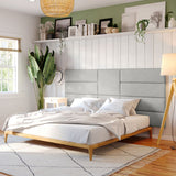 Jaxx Panelist Modern Padded Headboard- Wall Mounted Panel (22.5" x 22.5") - Microvelvet