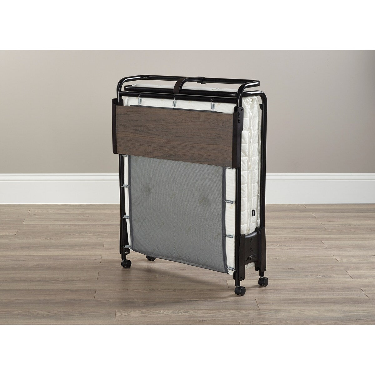 Jay-Be Inspire Folding Cot Bed with Micro e-Pocket Spring Mattress and Headboard, Twin,