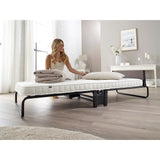 Jay-Be Inspire Folding Cot Bed with Micro e-Pocket Spring Mattress and Headboard, Twin,
