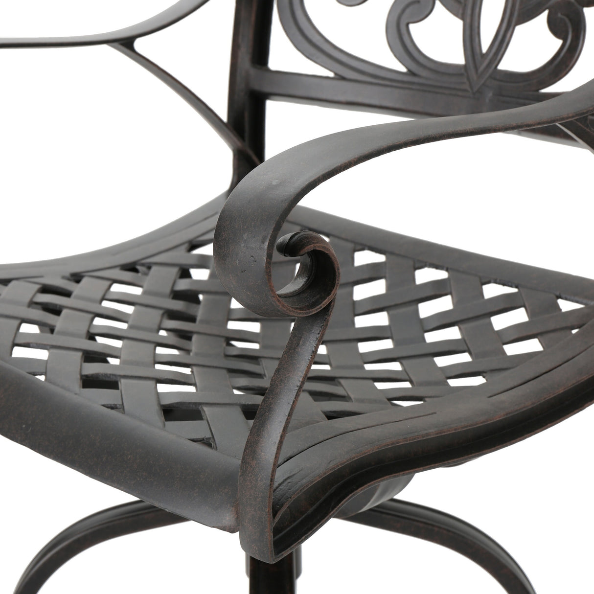 Jayden Outdoor Cast Aluminum Swivel Bar Stool by Christopher Knight Home