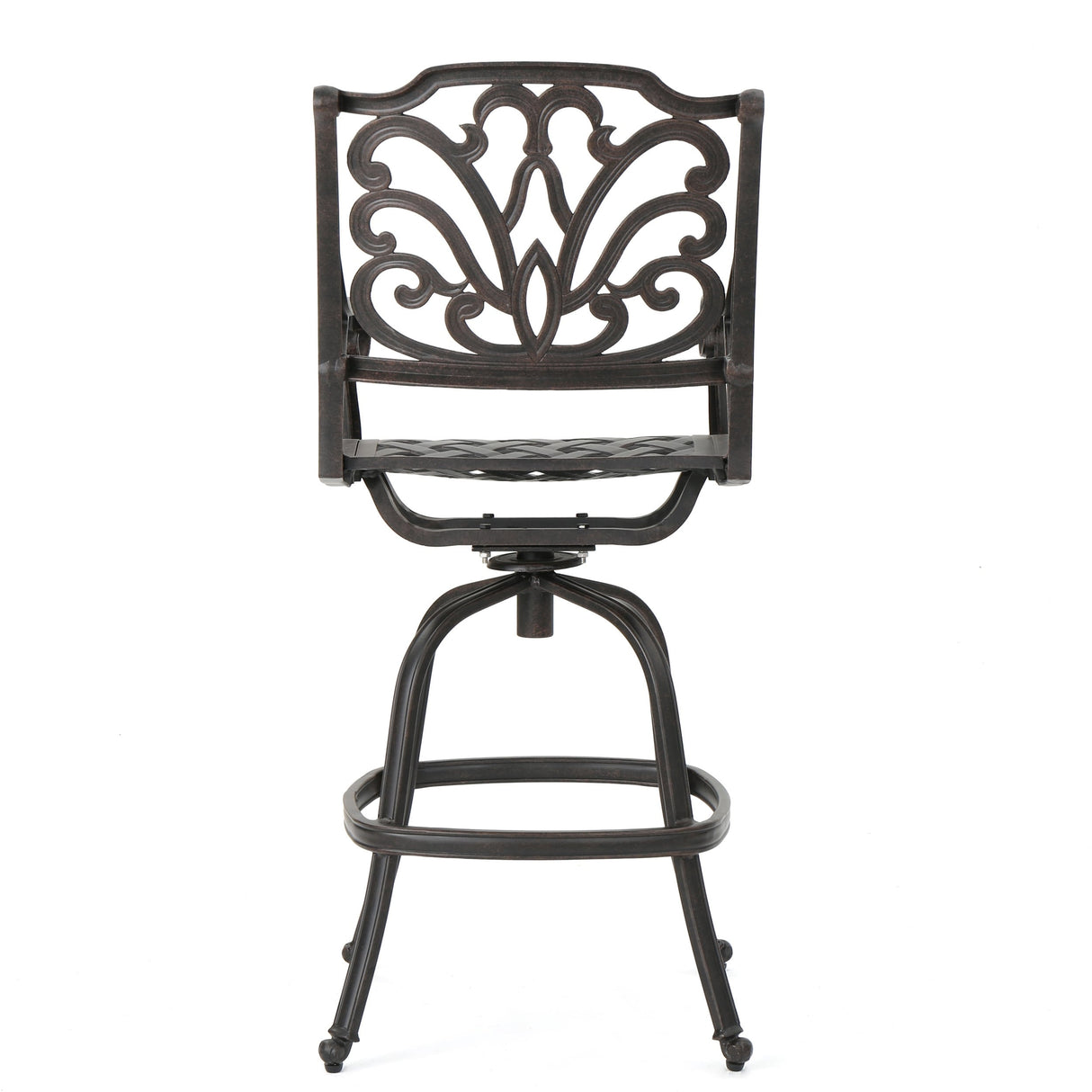 Jayden Outdoor Cast Aluminum Swivel Bar Stool by Christopher Knight Home