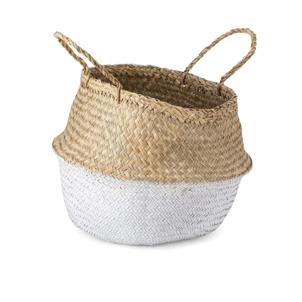 Jayden White Seagrass Baskets - Set of 3