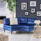 Jazmine Glam 2-piece Modular Velvet Sectional by Christopher Knight Home