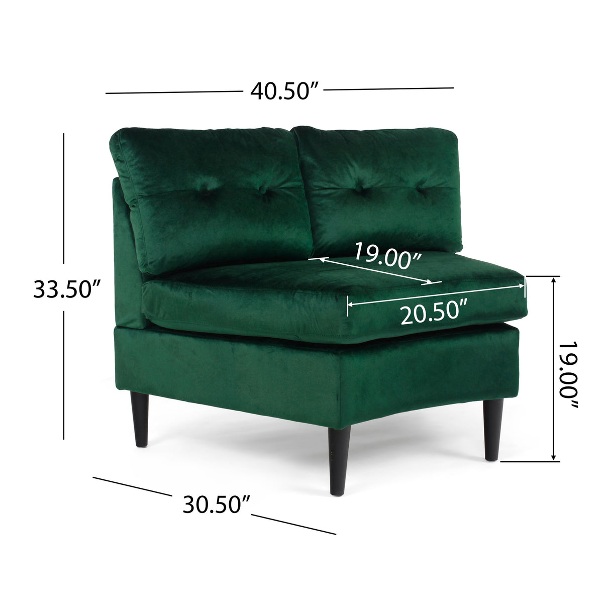 Jazmine Glam 2-piece Modular Velvet Sectional by Christopher Knight Home