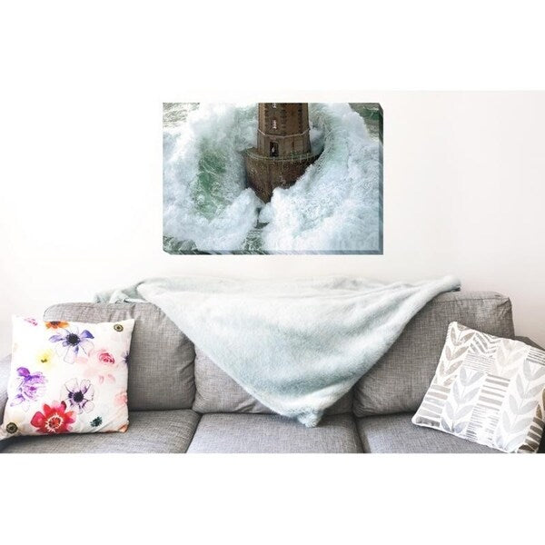 Jean Guichard 'Phares dans la Tempete - La Jument' Oversized Gallery-wrapped Canvas Giclee Art