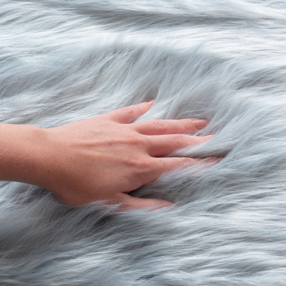 Jean Pierre Faux Fur Sheepskin Modern Home Decor Solid Shag Area Rug