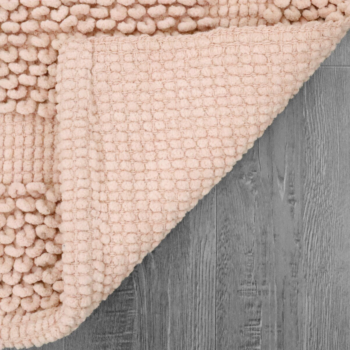Sophie Border Ultra-plush Chenille Non-Slip Cotton Bath Mat