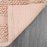 Sophie Border Ultra-plush Chenille Non-Slip Cotton Bath Mat