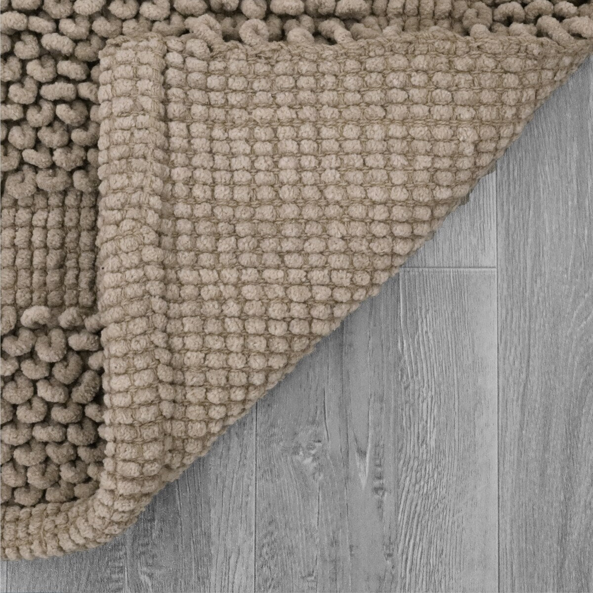 Sophie Border Ultra-plush Chenille Non-Slip Cotton Bath Mat
