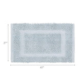 Sophie Border Ultra-plush Chenille Non-Slip Cotton Bath Mat