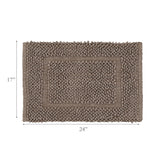 Sophie Border Ultra-plush Chenille Non-Slip Cotton Bath Mat