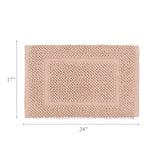 Sophie Border Ultra-plush Chenille Non-Slip Cotton Bath Mat
