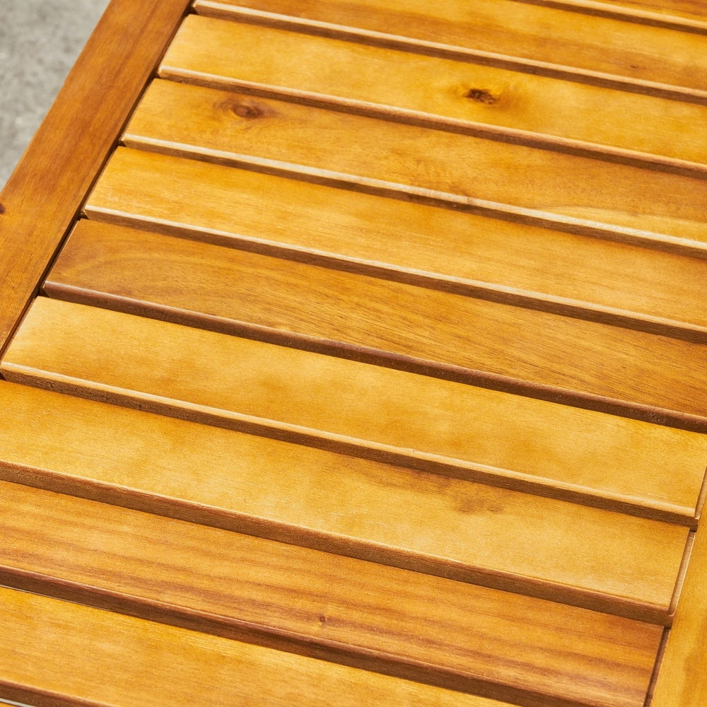 Jeco Outdoor Industrial Acacia Wood Bench by Christopher Knight Home