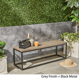 Jeco Outdoor Industrial Acacia Wood Bench by Christopher Knight Home