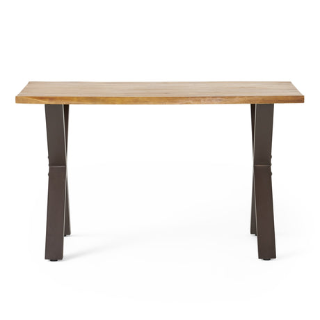 Jedidiah Acacia Wood and Iron Computer Desk by Christopher Knight Home