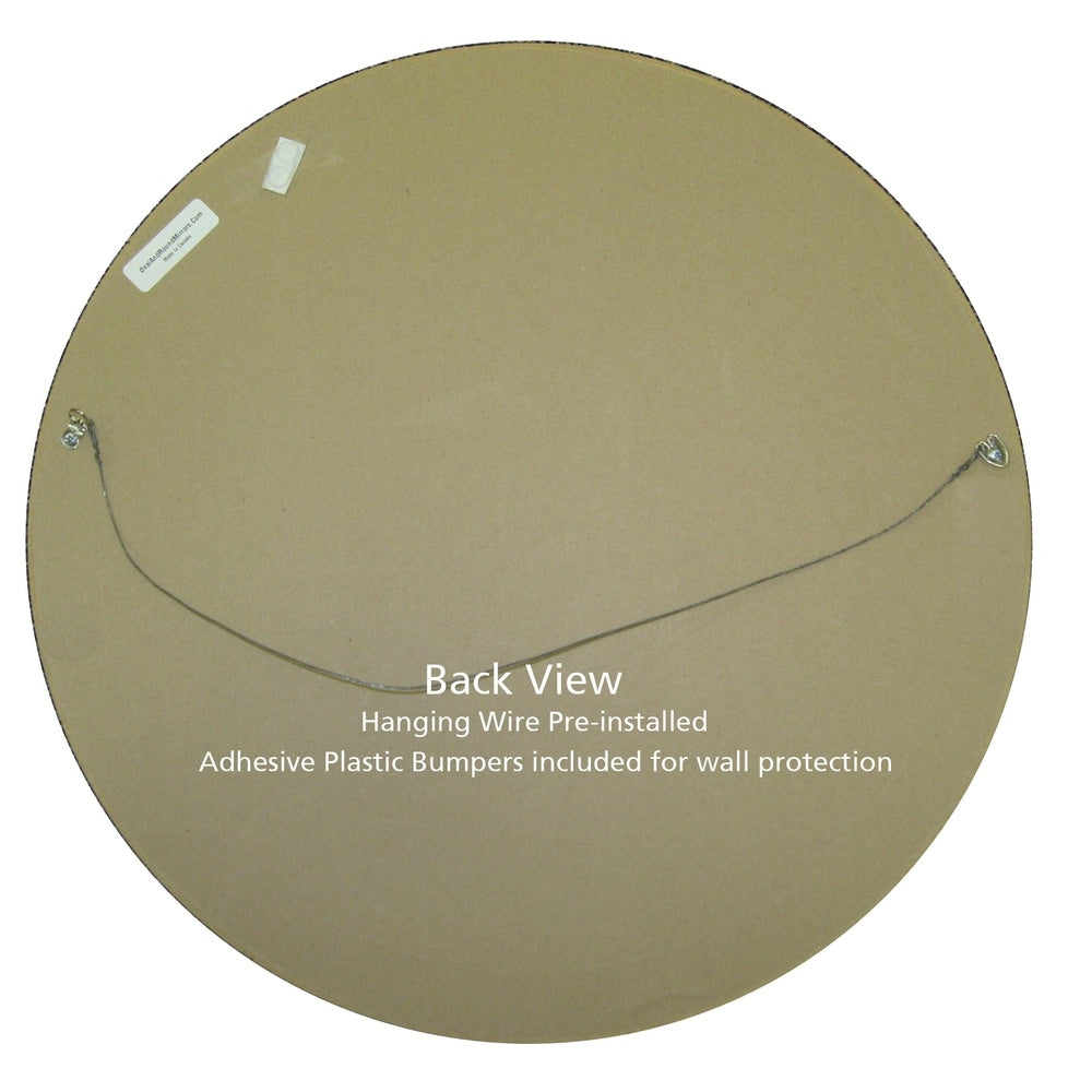 Jefferson Framed Round Mirror in Gold Leaf