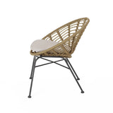Jefferson Outdoor Wicker Dining Chairs (Set of 2) by Christopher Knight Home