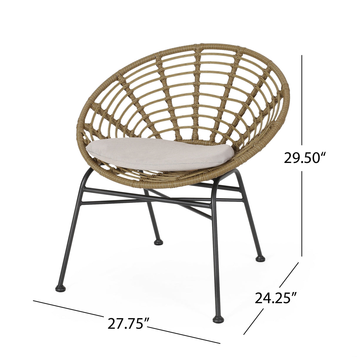 Jefferson Outdoor Wicker Dining Chairs (Set of 2) by Christopher Knight Home