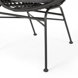 Jefferson Outdoor Wicker Dining Chairs (Set of 2) by Christopher Knight Home
