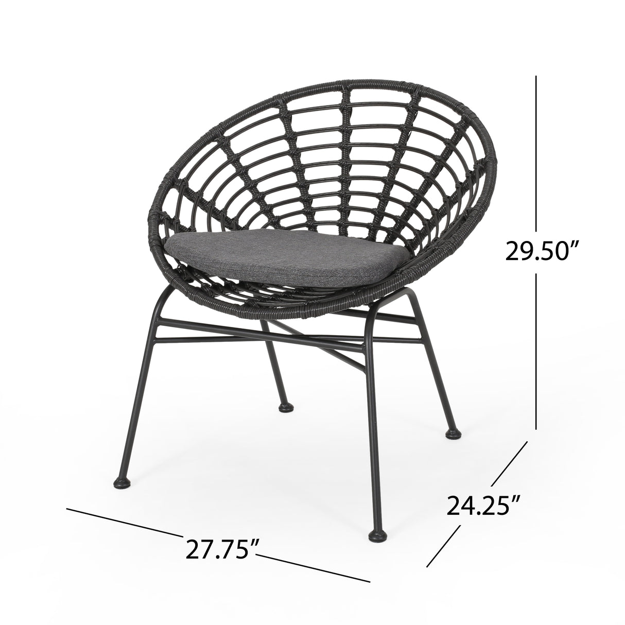 Jefferson Outdoor Wicker Dining Chairs (Set of 2) by Christopher Knight Home