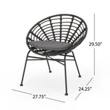 Jefferson Outdoor Wicker Dining Chairs (Set of 2) by Christopher Knight Home