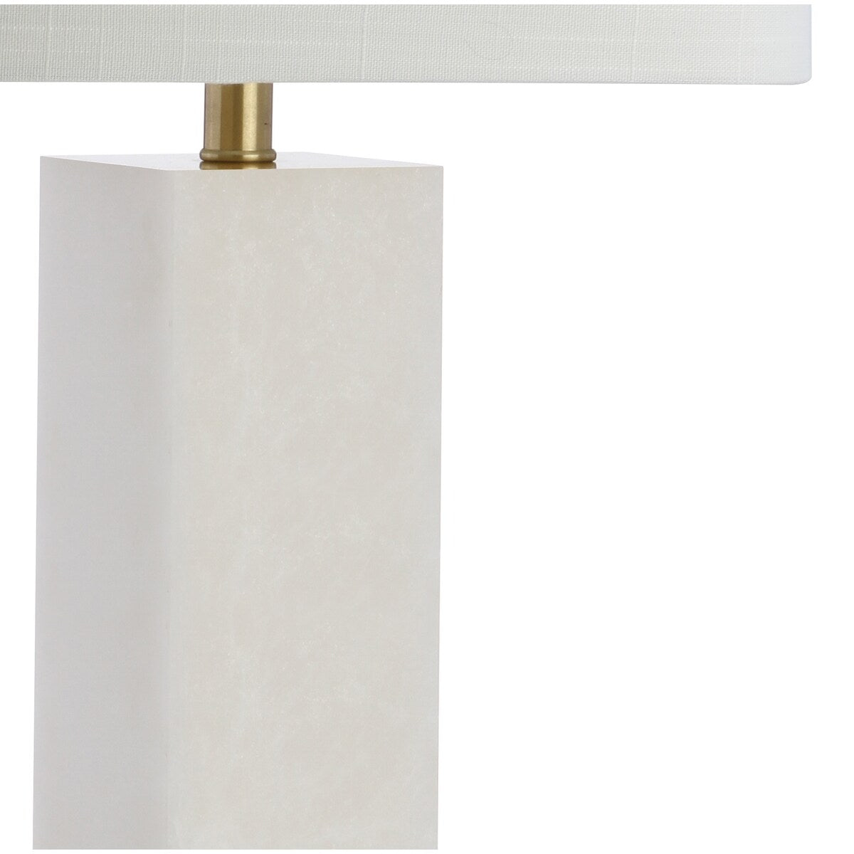 Jeffrey 29" Metal/Marble LED Table Lamp, Brass Gold/White by JONATHAN Y