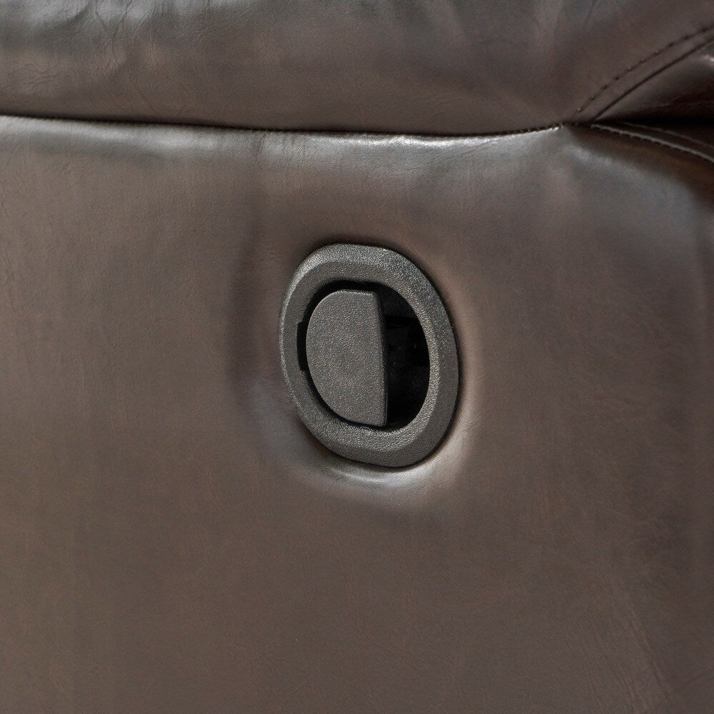 Jennette Faux Leather Swivel Gliding Recliner by Christopher Knight Home