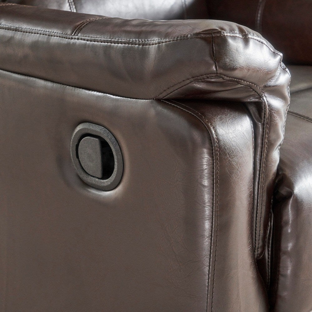 Jennette Faux Leather Swivel Gliding Recliner by Christopher Knight Home