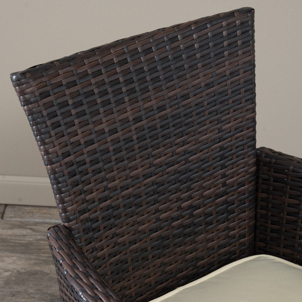 Jennifer Outdoor 7-piece Wicker Dining Set with Cushions by Christopher Knight Home
