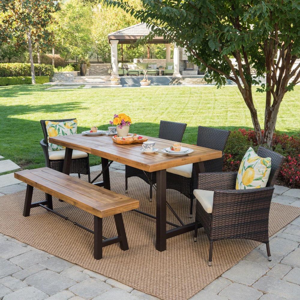 Jennys Outdoor 6-piece Wood Dining Set by Christopher Knight Home
