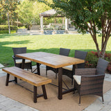Jennys Outdoor 6-piece Wood Dining Set by Christopher Knight Home