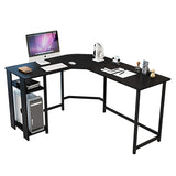Modern 47.2" L-shaped Corner Office Computer Desk with Wood Laptop by Jerry & Maggie