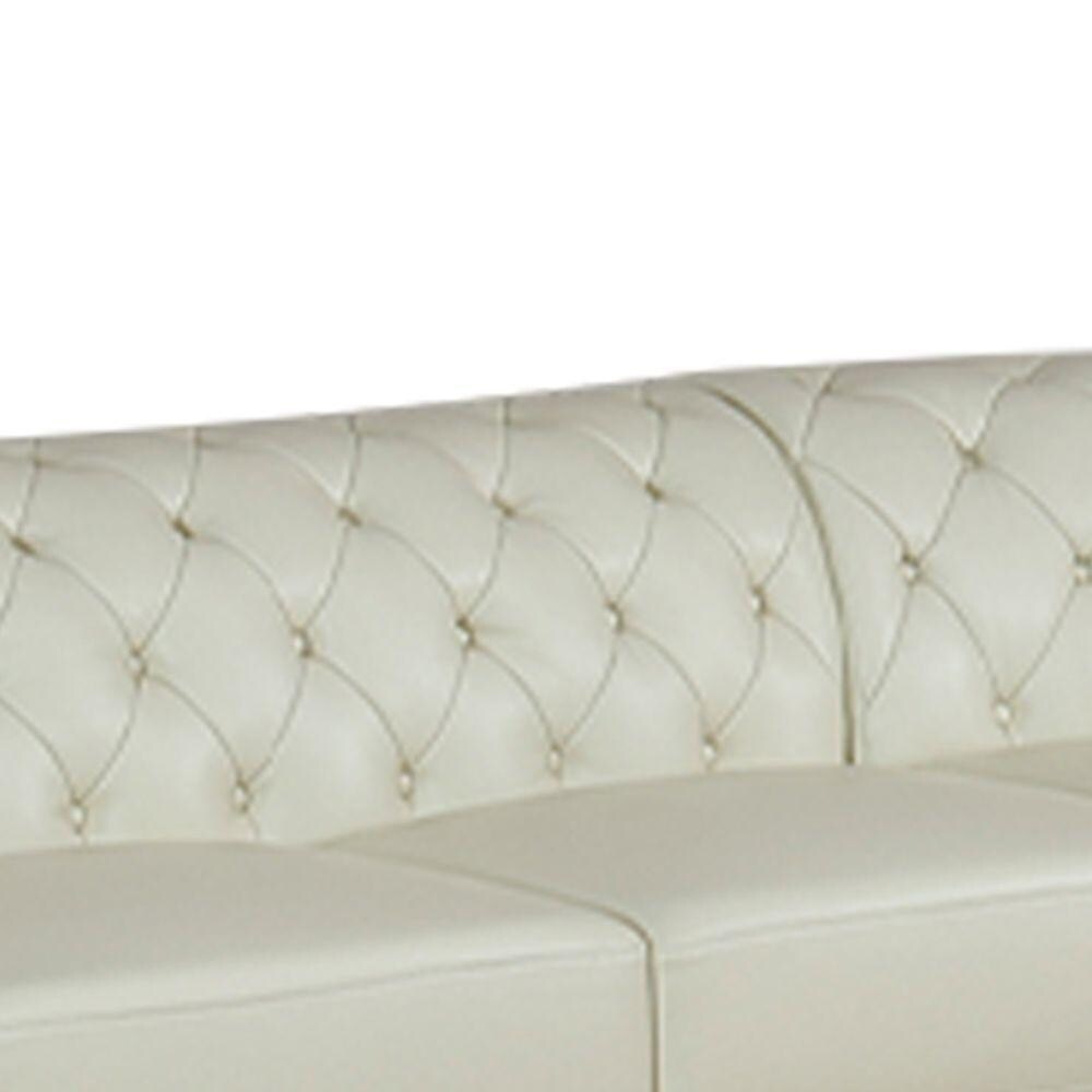 Jessica 88" Beige Cow Top Leather 3-Piece Living Room Sofa Set