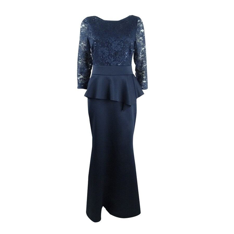 Jessica Howard Women's Peplum Gown