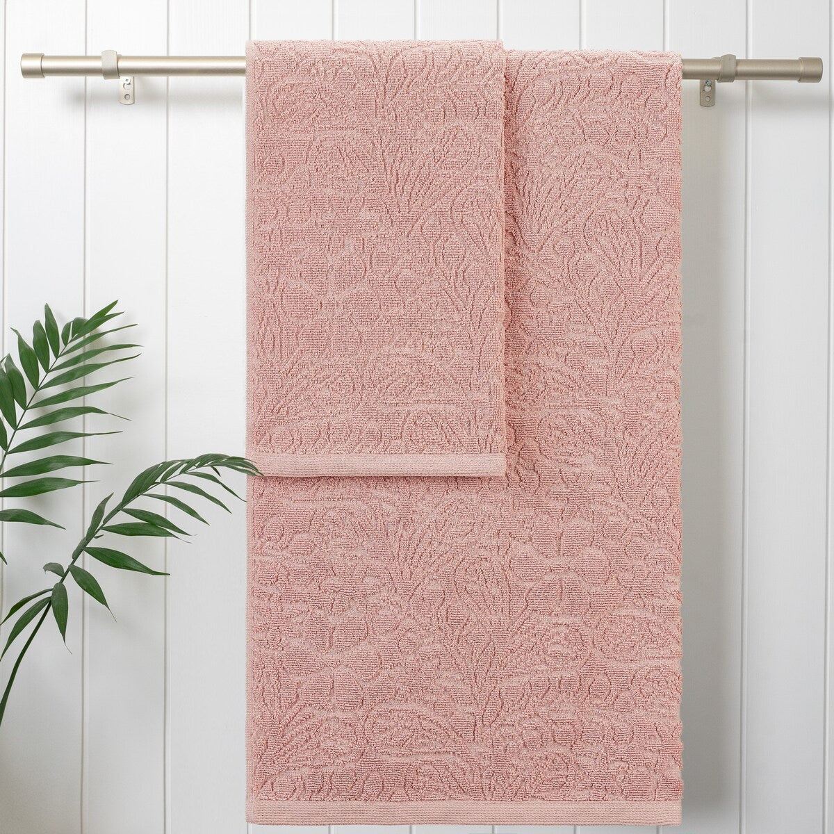 Jessica Simpson Rodeo Daisy Collection Patterned Bath Towels, Set of 4 - 28" x 52"