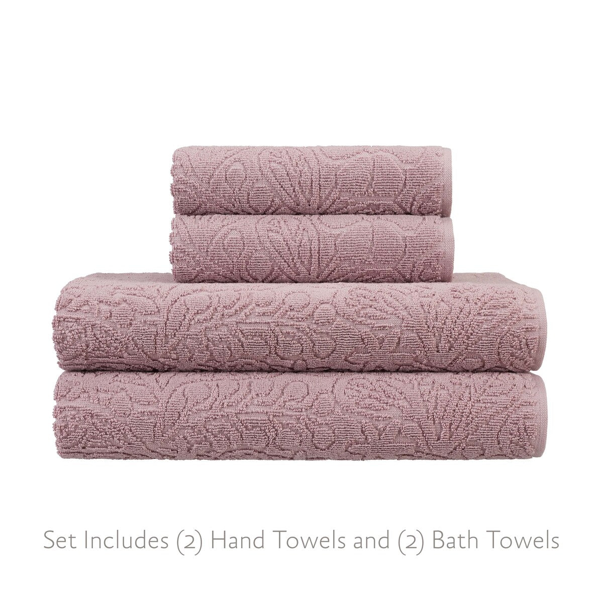 Jessica Simpson Rodeo Daisy Collection Patterned Bath Towels, Set of 4 - 28" x 52"