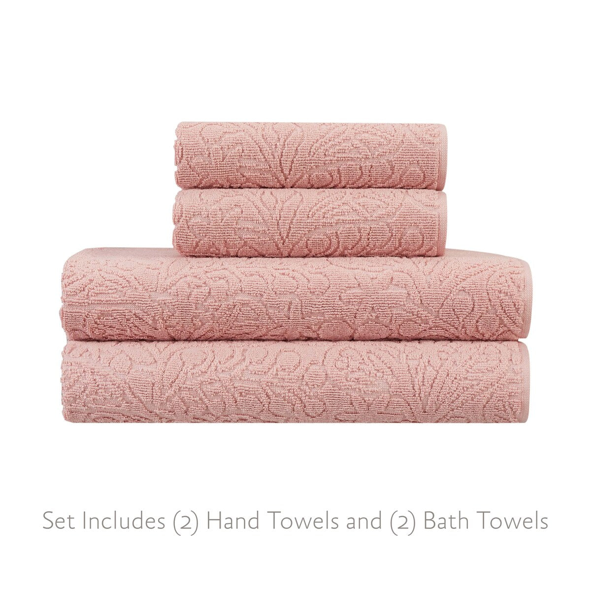 Jessica Simpson Rodeo Daisy Collection Patterned Bath Towels, Set of 4 - 28" x 52"