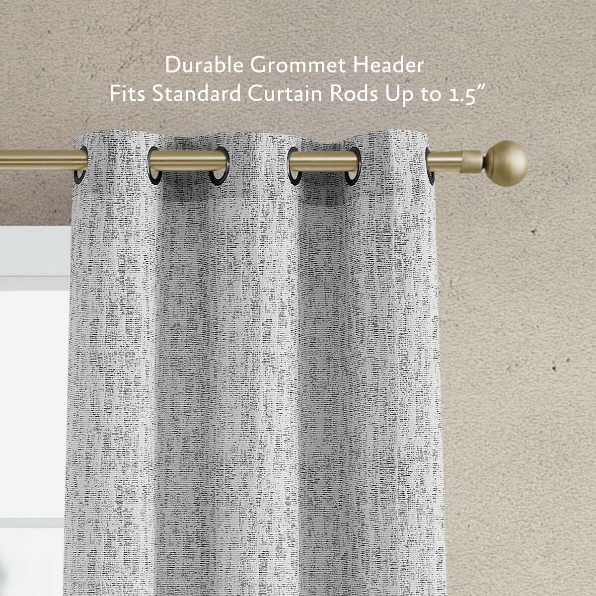 Jessica Simpson Tallulah Textured Blackout Grommet Window Curtain Panel Pair with Tiebacks