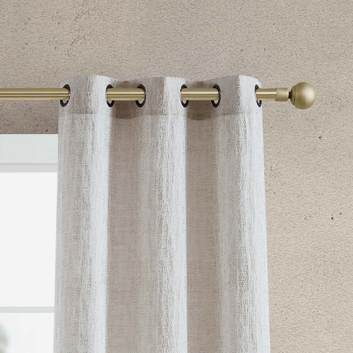Jessica Simpson Tallulah Textured Blackout Grommet Window Curtain Panel Pair with Tiebacks