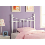 Jessie White Twin Metal Headboard