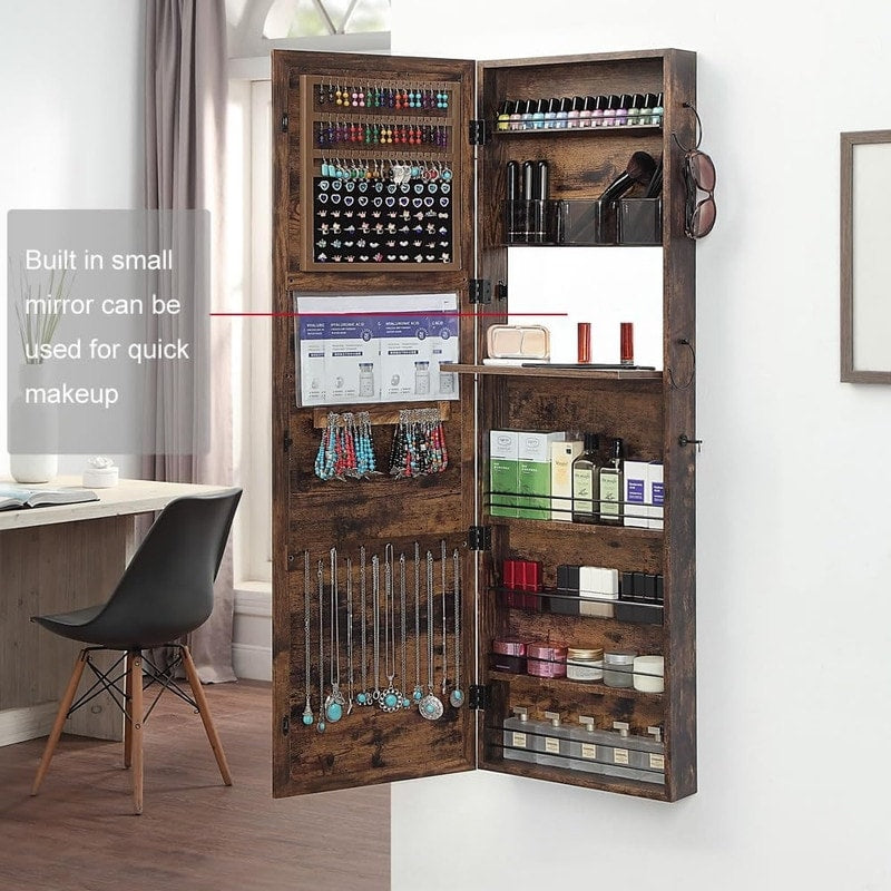 Jewelry Mirror Armoire Wall Mount Over The Door