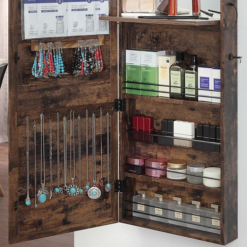 Jewelry Mirror Armoire Wall Mount Over The Door