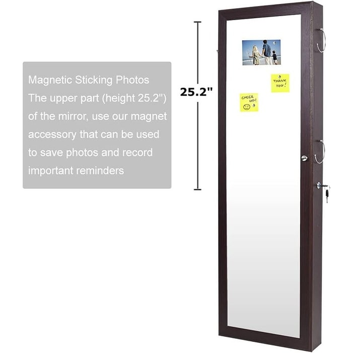 Jewelry Mirror Armoire Wall Mount Over The Door