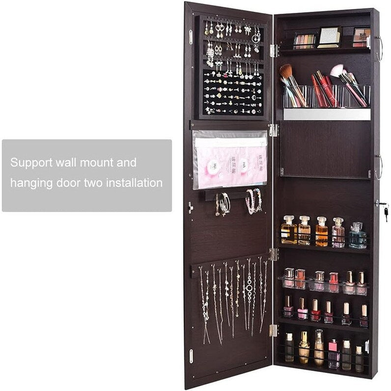 Jewelry Mirror Armoire Wall Mount Over The Door