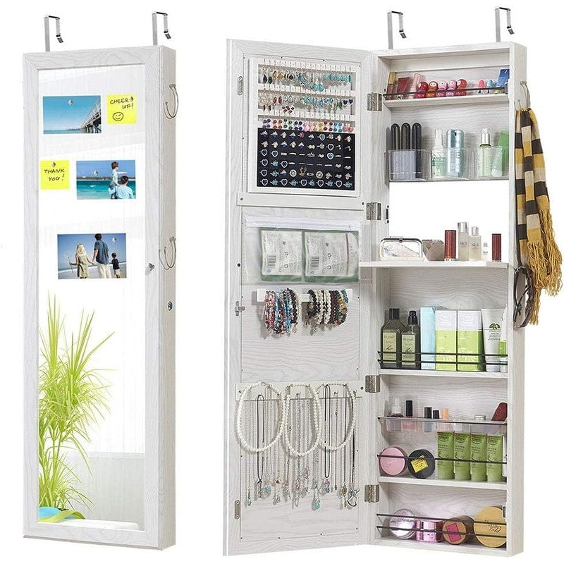 Jewelry Mirror Armoire Wall Mount Over The Door