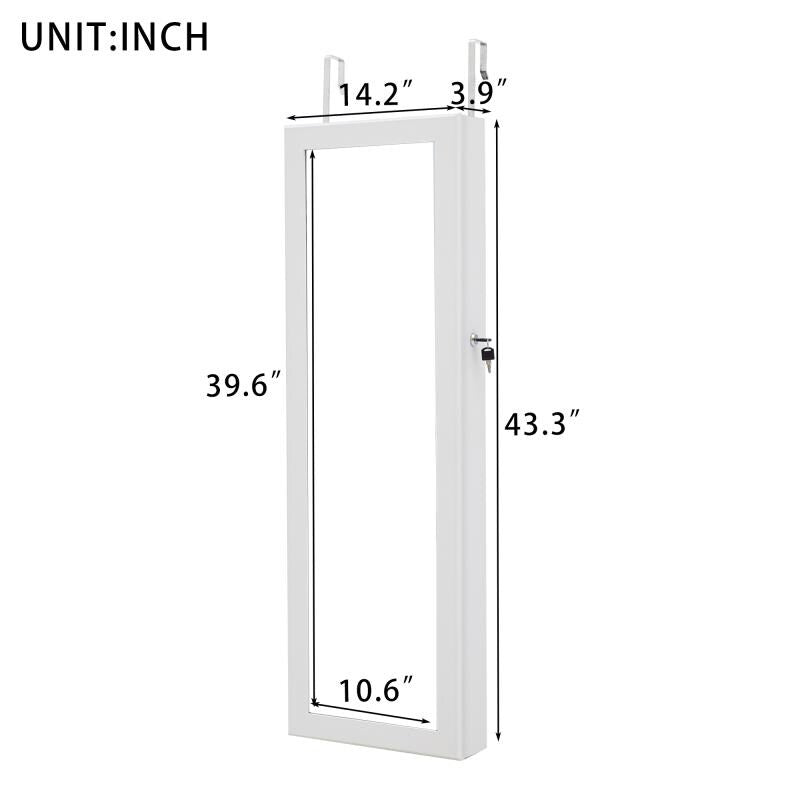 Jewelry Storage Mirror Cabinet With LED Lights