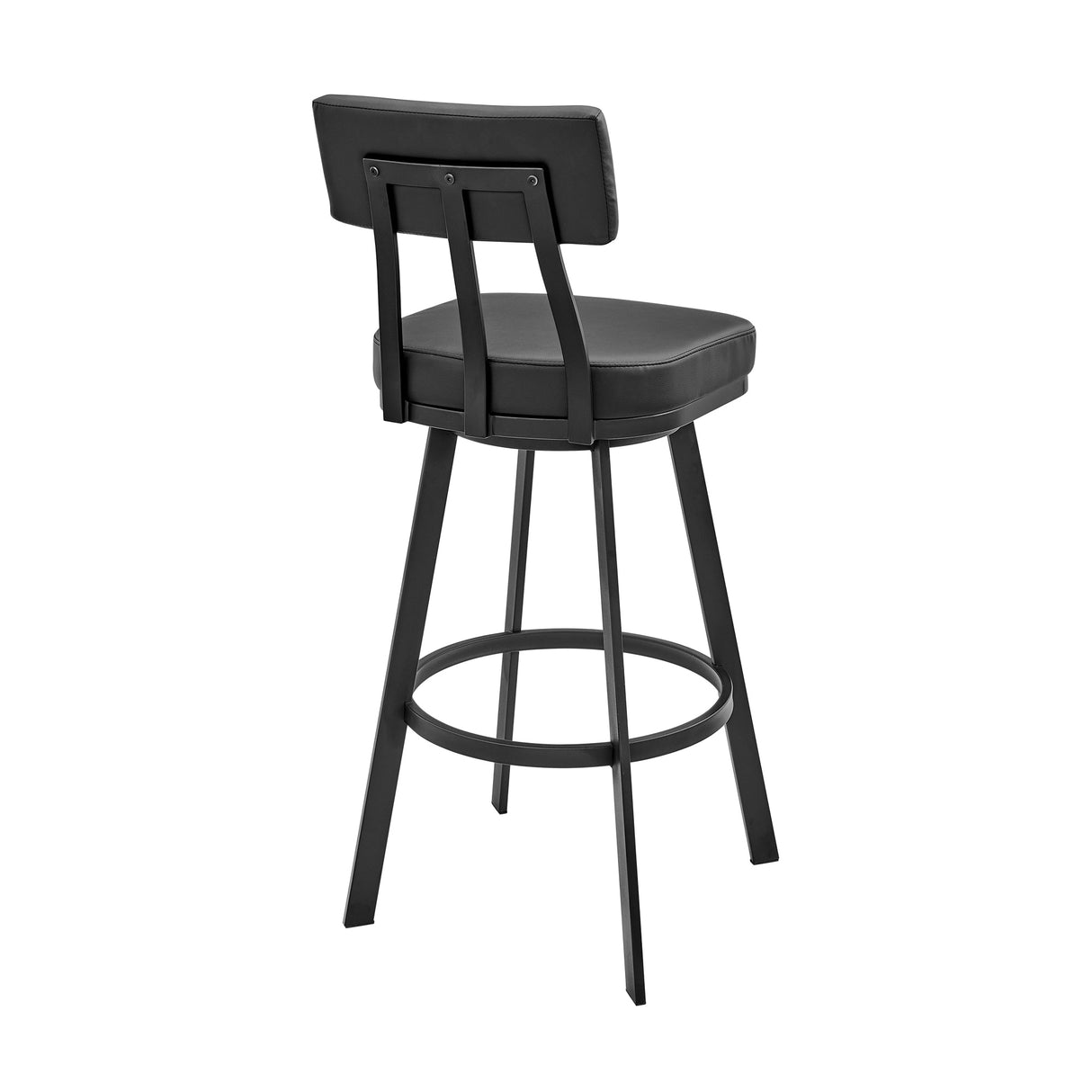 Jinab Upholstered Metal Swivel Bar or Counter Height Bar Stool